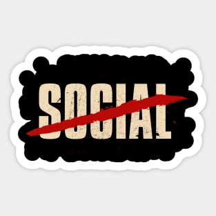 Asocial social Sticker